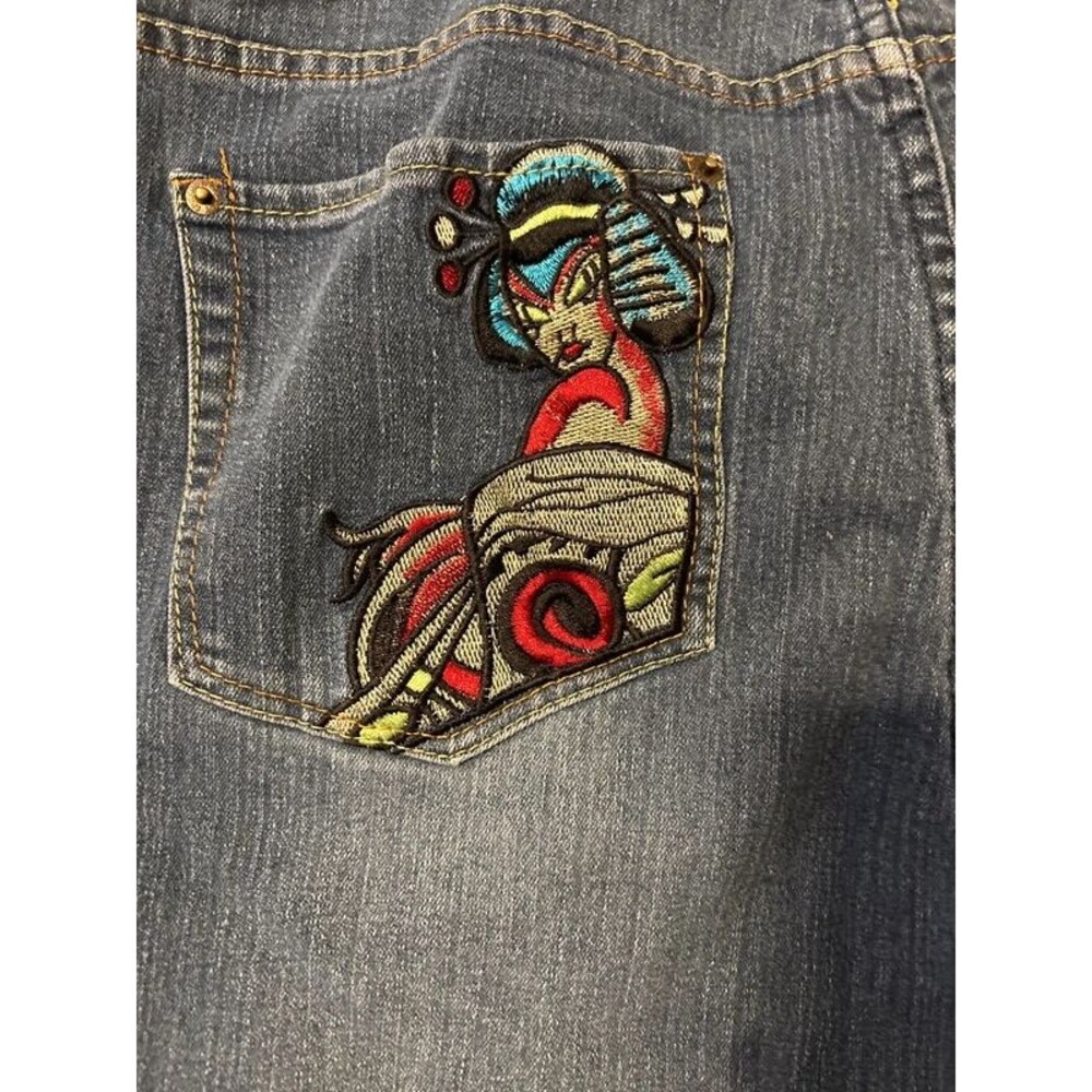 Ed hardy jeans 38 geisha girl snug fit womens - Picture 11 of 12
